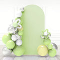 7.2Ft Green Wedding Arch Backdrop Cover for Party Deco in 7.2 FT in Green