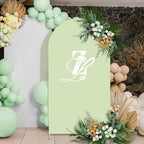 7.2Ft Green Wedding Arch Backdrop Cover for Party Deco in 7.2 FT in Green, alternate view 3