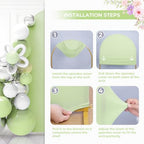 7.2Ft Green Wedding Arch Backdrop Cover for Party Deco in 7.2 FT in Green, alternate view 6