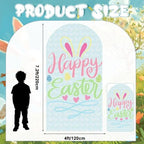 7.2ft Happy Easter Party Decorations Easter Arch Backdrop Cover Pastel Spring Spandex Fitted Arch Stand Covers, alternate