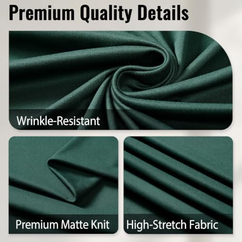 7.2FT Hunter Green Arch Backdrop Cover Spandex Fitted Round Top Event Decor in 7.2FT in Hunter Green, alternate view 3