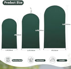 7.2FT Hunter Green Arch Cover - Polyester Fitted Wedding Arch Stand Covers Round Top Chiara Arch Backdrop Cover, alternate