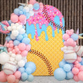 7.2ft Ice Cream Drip Baseball Arch Backdrop Cover Party Decor in 7.2 ft in Ice Cream Drip Baseball