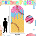 7.2ft Ice Cream Drip Baseball Arch Backdrop Cover Party Decor in 7.2 ft in Ice Cream Drip Baseball, alternate view 2