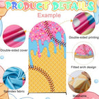 7.2ft Ice Cream Drip Baseball Arch Backdrop Cover Party Decor in 7.2 ft in Ice Cream Drip Baseball, alternate view 4