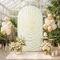 7.2FT Ivory Wedding Arch Cover, Pre-Styled Draped Backdrop for Events