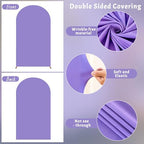 7.2FT Lavender Arch Backdrop Cover - Polyester Fitted Wedding Arch Stand Covers Round Top Chiara Arch Backdrop, alternate