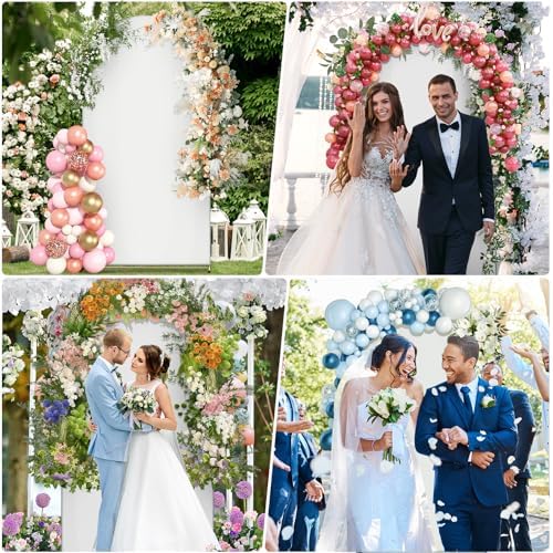 7.2FT Metal Arch Backdrop Stand and Cover Set, Gold Wedding Backdrop Arch Stand with Cover, Balloon Arch Stand, alternate