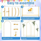 7.2FT Metal Arch Backdrop Stand, Decorative Backdrop Arch Stand, alternate view 5