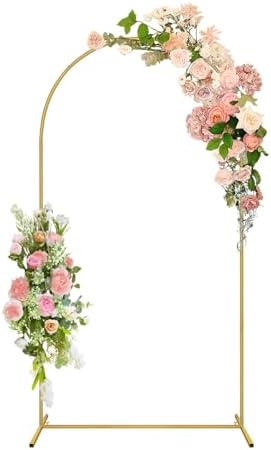 7.2FT Metal Arch Backdrop Stand, Gold Balloon Arch Stand