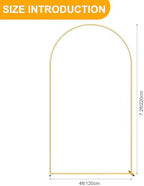 7.2FT Metal Arch Backdrop Stand, Gold Balloon Arch Stand for Wedding Party, alternate view 3