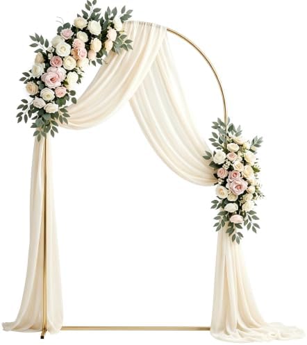 7.2FT Metal Arch Backdrop Stand, Gold Wedding Balloon Arch Stand in 7.2FT in Gold