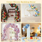7.2FT Metal Arch Backdrop Stand, Gold Wedding Balloon Arch Stand in 7.2FT in Gold, alternate view 6
