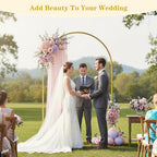 7.2FT Metal Arch Backdrop Stand, Gold Wedding Balloon Arch Stand in 7.2FT in Gold, alternate view 7