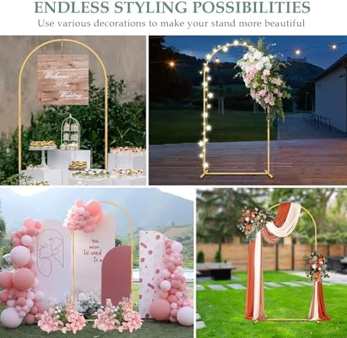 7.2FT Metal Balloon Arch Backdrop Stand for Parties, alternate view 3
