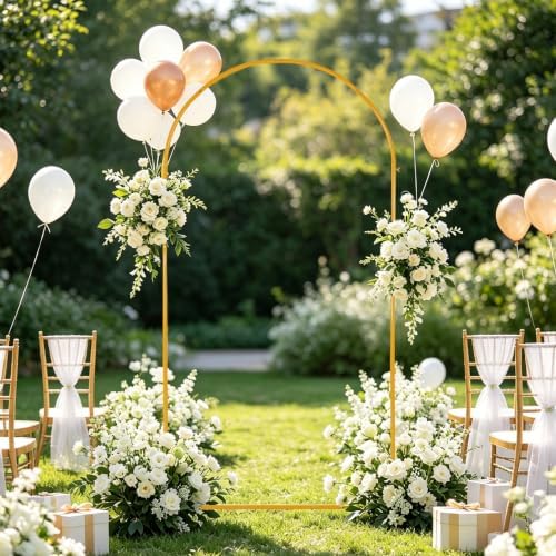 7.2FT Metal Wedding Arch Backdrop Stand for Party, Balloon Arch Stand, alternate view 2