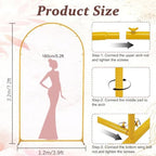 7.2FT Metal Wedding Arch Backdrop Stand for Party, Balloon Arch Stand, alternate view 3