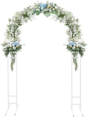 7.2ft Metal Wedding Arch, Square Arched Backdrop Frame Metal Pergola Arbor, Wedding Balloon Arched Backdrop