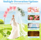 7.2ft Metal Wedding Arch, Square Arched Backdrop Frame Metal Pergola Arbor, Wedding Balloon Arched Backdrop, alternate view 4