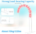 7.2ft Metal Wedding Arch, Square Arched Backdrop Frame Metal Pergola Arbor, Wedding Balloon Arched Backdrop, alternate view 5