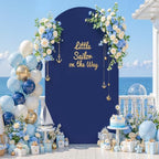 7.2FT Navy Blue Arch Backdrop Cover - Stretchy Spandex Fabric Fitted Round Top Chiara Backdrop Arch Covers for, alternate