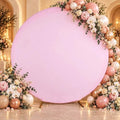 7.2FT Pink Round Backdrop Cover, Circle Arch Backgound Stand Cover