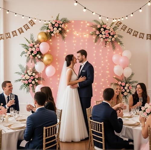 7.2FT Pink Round Backdrop Cover, Circle Arch Backgound Stand Cover, alternate view 3