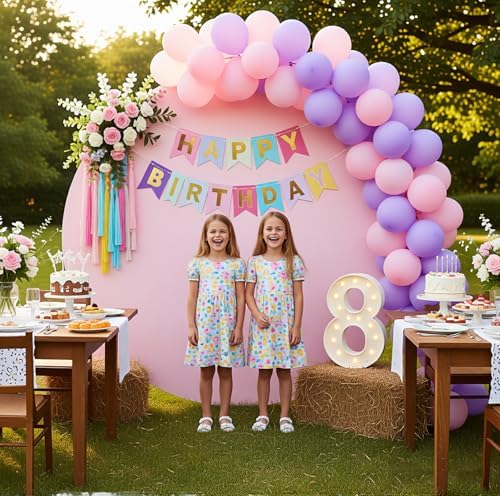 7.2FT Pink Round Backdrop Cover, Circle Arch Backgound Stand Cover, alternate view 4