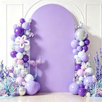 7.2FT Purple Blue Wedding Arch Backdrop Cover for Party Deco in 7.2 FT in Purple, alternate view 3