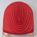 7.2FT Red Arch Backdrop Cover Spandex Fitted Chiara Round Top Event Decor in 7.2FT in Red, alternate view 6