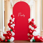 7.2FT Red Arch Backdrop Cover, Spandex Fitted Wedding Arch Stand Covers 2-Sided Round Top Chiara Stretchy Arch, alternate