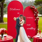 7.2FT Red Arch Backdrop Cover, Spandex Fitted Wedding Arch Stand Covers 2-Sided Round Top Chiara Stretchy Arch, alternate