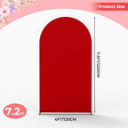 7.2Ft Red Wedding Arch Backdrop Cover for Party Ceremony Deco in 7.2 FT in Red, alternate view 4