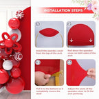 7.2Ft Red Wedding Arch Backdrop Cover for Party Ceremony Deco in 7.2 FT in Red, alternate view 5