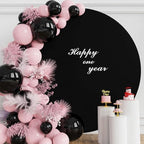 7.2FT Round Backdrop Cover Black Round Arch Covers Backdrop, alternate view 3