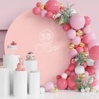 7.2FT Round Backdrop Cover Blushing Pink Round Arch Cover Backdrop, alternate view 4
