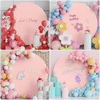 7.2FT Round Backdrop Cover Blushing Pink Round Arch Cover Backdrop, alternate view 6