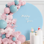 7.2FT Round Backdrop Cover Dusty Blue Round Arch Covers Backdrop, alternate view 5