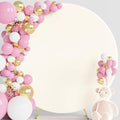 7.2FT Round Backdrop Cover Ivory Round Arch Covers Backdrop