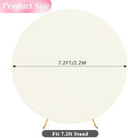 7.2FT Round Backdrop Cover Ivory Round Arch Covers Backdrop, alternate view 2