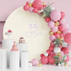 7.2FT Round Backdrop Cover Ivory Round Arch Covers Backdrop, alternate view 4