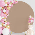 7.2FT Round Backdrop Cover Nude Brown Round Arch Covers Backdrop