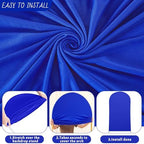 7.2FT Royal Blue Arch Backdrop Cover - Polyester Fitted Wedding Arch Stand Covers Round Top Chiara Arch Backdrop, alternate