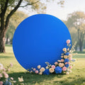 7.2FT Royal Blue Round Backdrop Cover, Arch Backgound Stand Cover