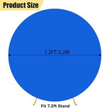 7.2FT Royal Blue Round Backdrop Cover, Arch Backgound Stand Cover, alternate view 2