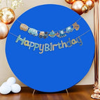 7.2FT Royal Blue Round Backdrop Cover, Arch Backgound Stand Cover, alternate view 6
