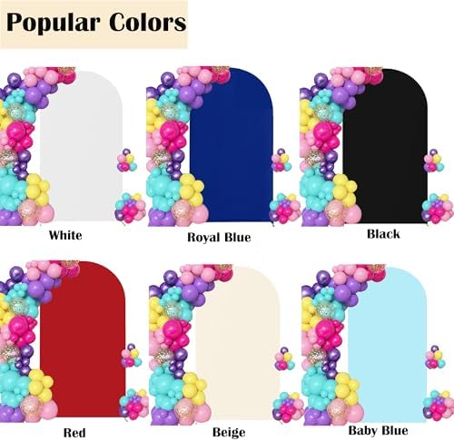 7.2FT Royal Blue Spandex Arch Backdrop (No Stand) in 7.2FT in Royal Blue, alternate view 6