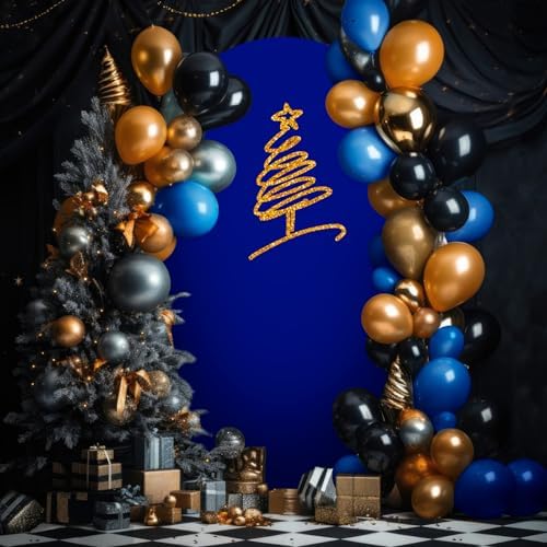 7.2Ft Royal Blue Wedding Arch Backdrop Cover for Party Deco in 7.2 FT in Royal Blue, alternate view 3