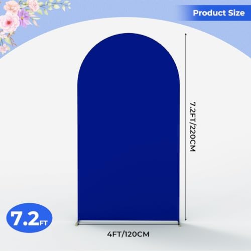 7.2Ft Royal Blue Wedding Arch Backdrop Cover for Party Deco in 7.2 FT in Royal Blue, alternate view 5