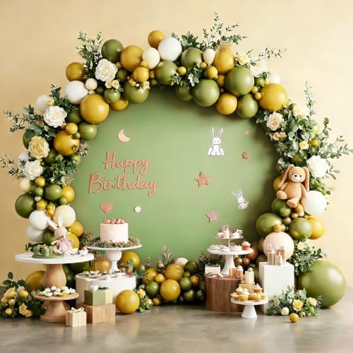 7.2FT Sage Green Round Backdrop Cover with Size Adjuster & 4 Metal Clips, Universal Fit for 5ft-7.2ft Circle, alternate view